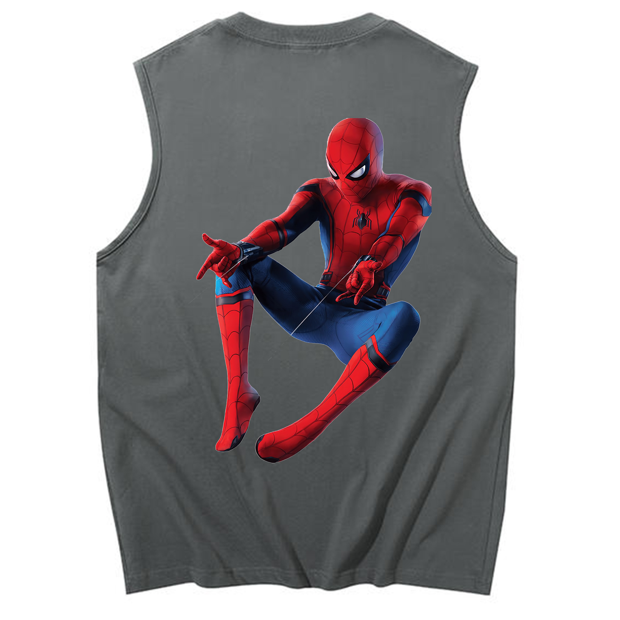 （画像用） Spider Man スパイダーマン コットン100％タンクトップ（背面プリント）